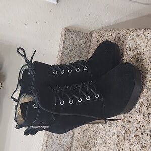 Michael kors black high heel boots